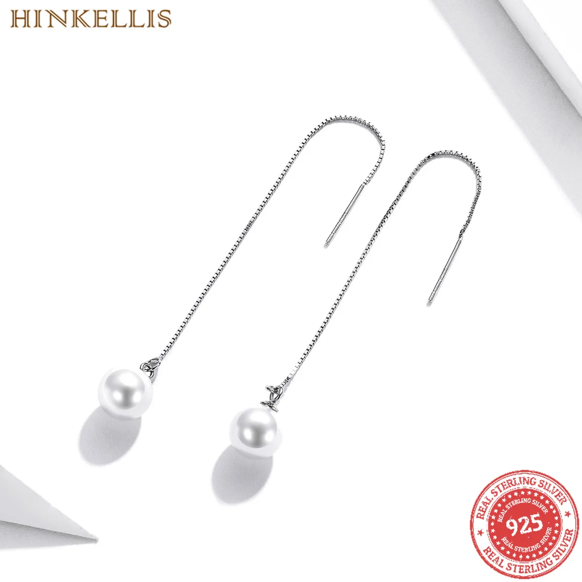 

New Shell Pearls Long Tassel EAR Thread Korean Style Dignified Goddess Face-Showing Small Earrings Earrings