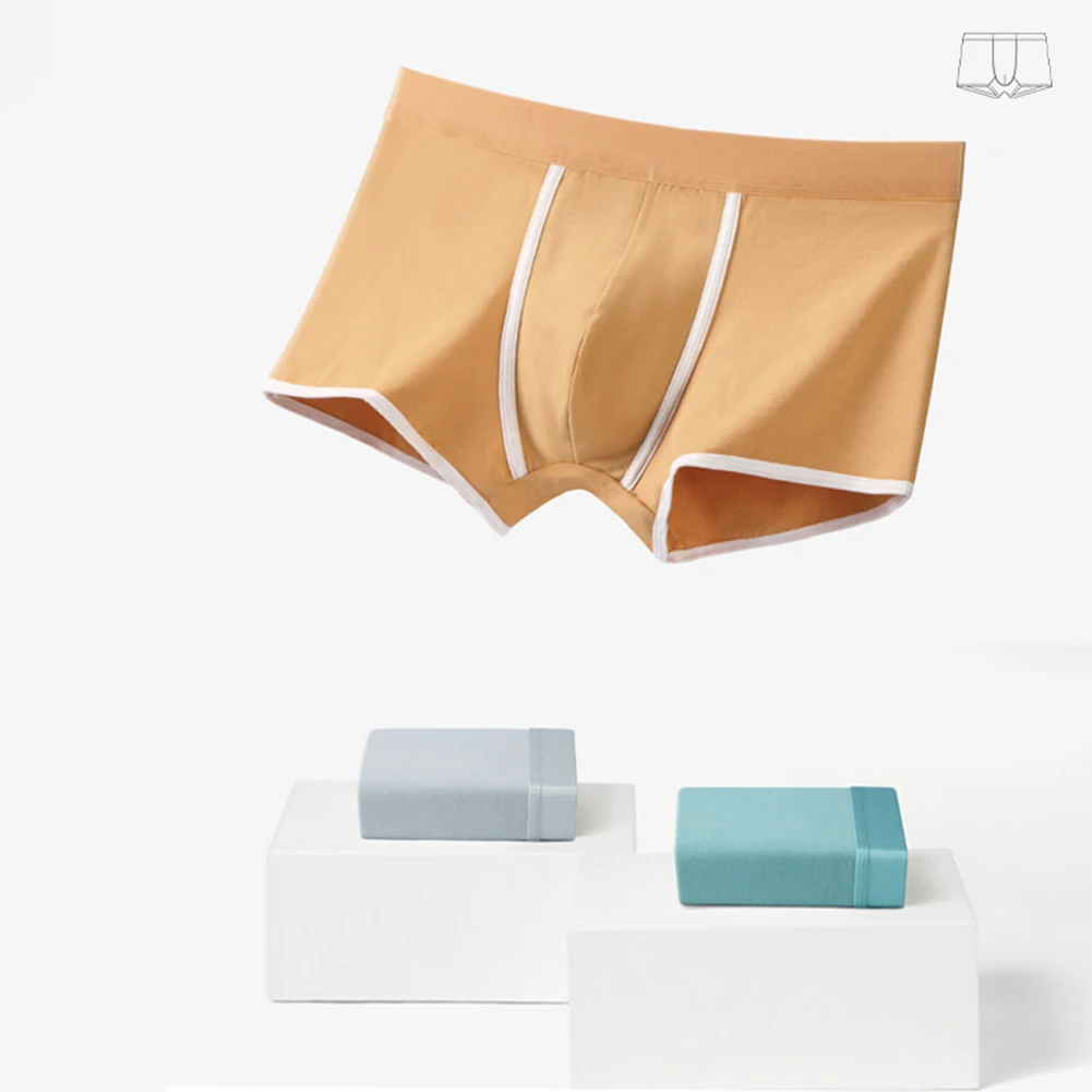 

Men Cotton Boxers Bulge Pouch Underpants Soft Thin Swim Trunks Sexy Hip Lift Unnderwear Summer Solid Breathable Briefs New