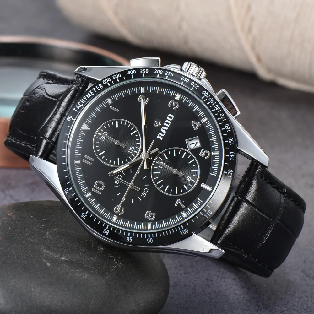 AAA Rado Original Brand Watches For Mens Luxury Multifunction Automatic Date Watch Business Full Steel Chronograph High Clocks