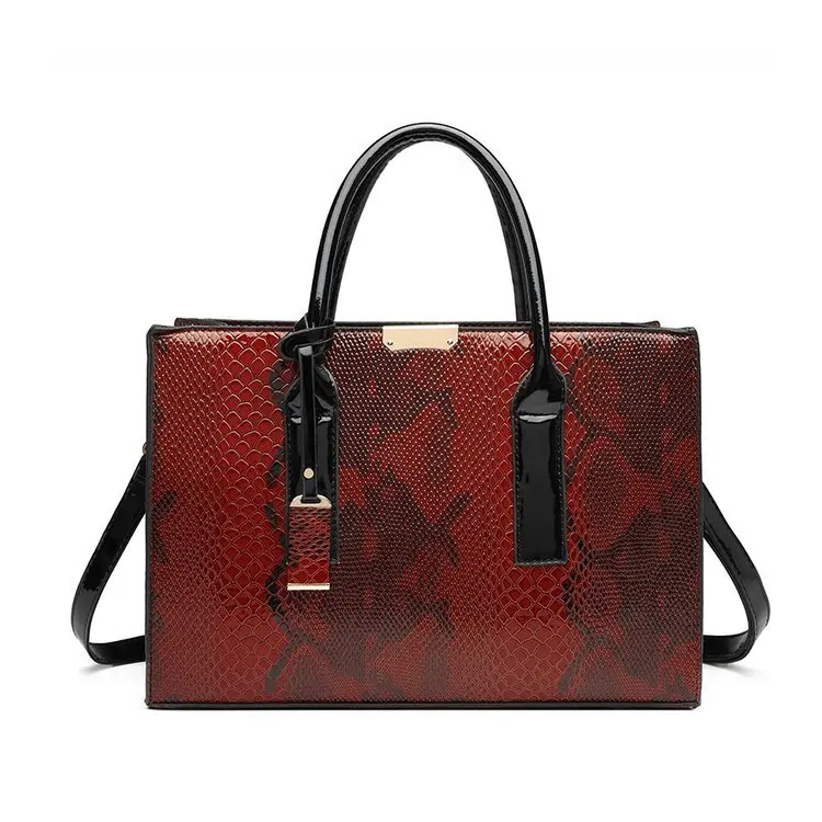 

100% Genuine Leather Briefcase 2022 New Noble Fashion Snake Print Single Shoulder Messenger Bag Luxury Designer Purses Handbags