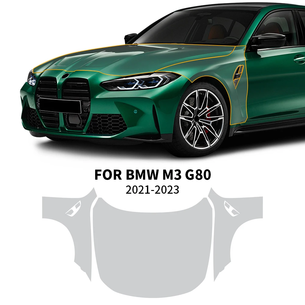 Наклейка с защитой от царапин для BMW M3 G80 2021 2022 2023 оригинальная предварительно