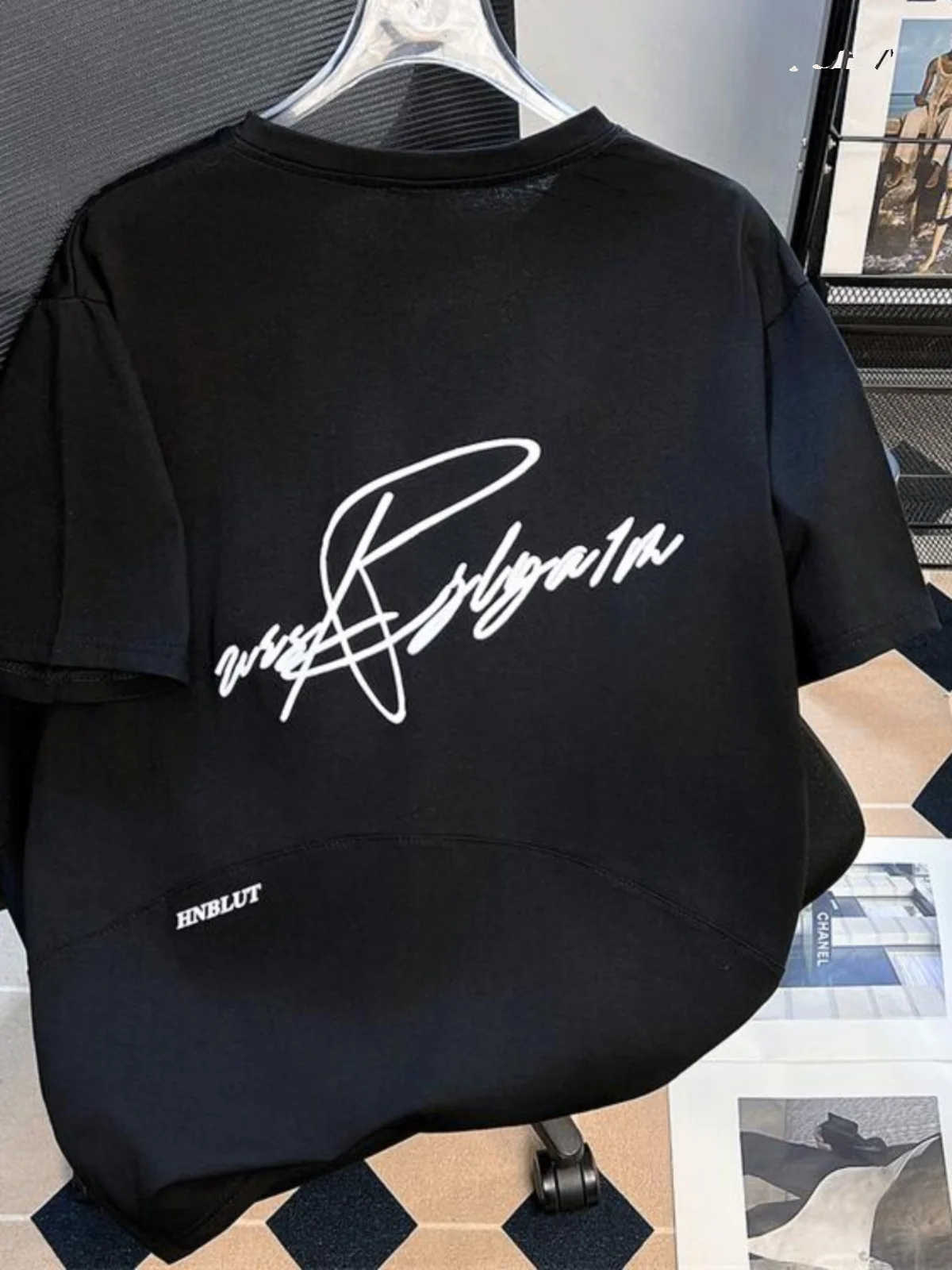 Мужская футболка с короткими рукавами американского тяжелого модного бренда High