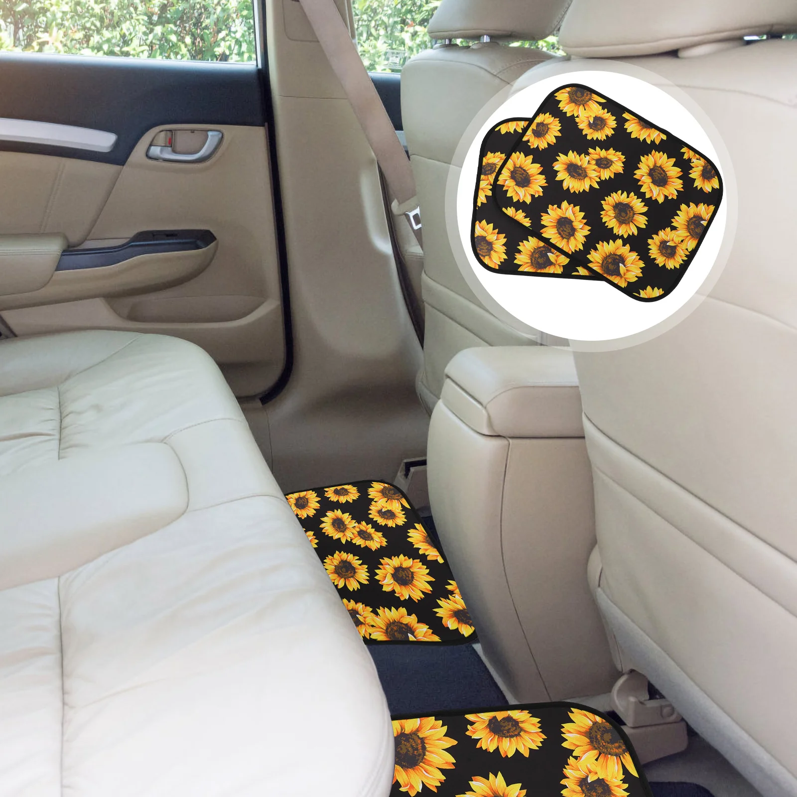 

2pcs Wearable Durable Car Mat Vehicle Floor Mats Floor Pads