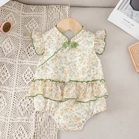 summer newborn toddler girls bodysuits infant baby floral print bodysuit jumpsuit outfits casual clothes 0 2y