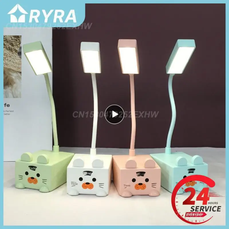 

Portable Cartoon Desk Lamp Dormitory Bedroom Lighting Student Desk Lamp Random Color Reading Light Night Light Saving Energy
