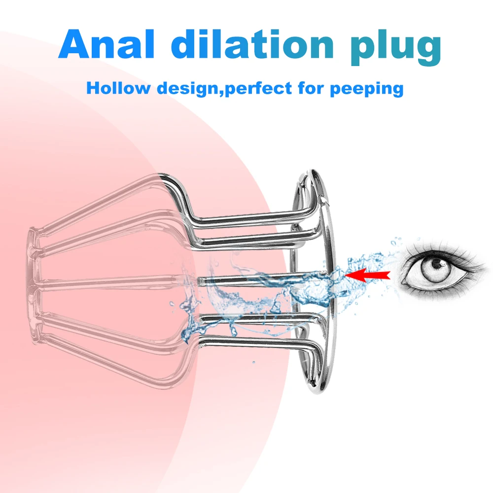 Hollow Butt Plug Stainless Steel Prostate Massager Stimulator Massager Anal Plug Speculum Dilator Trainer Smooth Touch Anal Bead