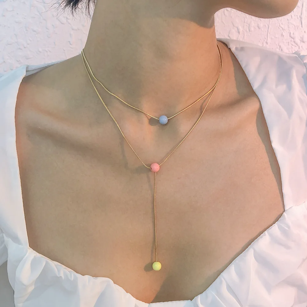 

Delicate and Simple Neckwear Women's Fashion Trend Pearl Pendant Clavicle Chain Necklace