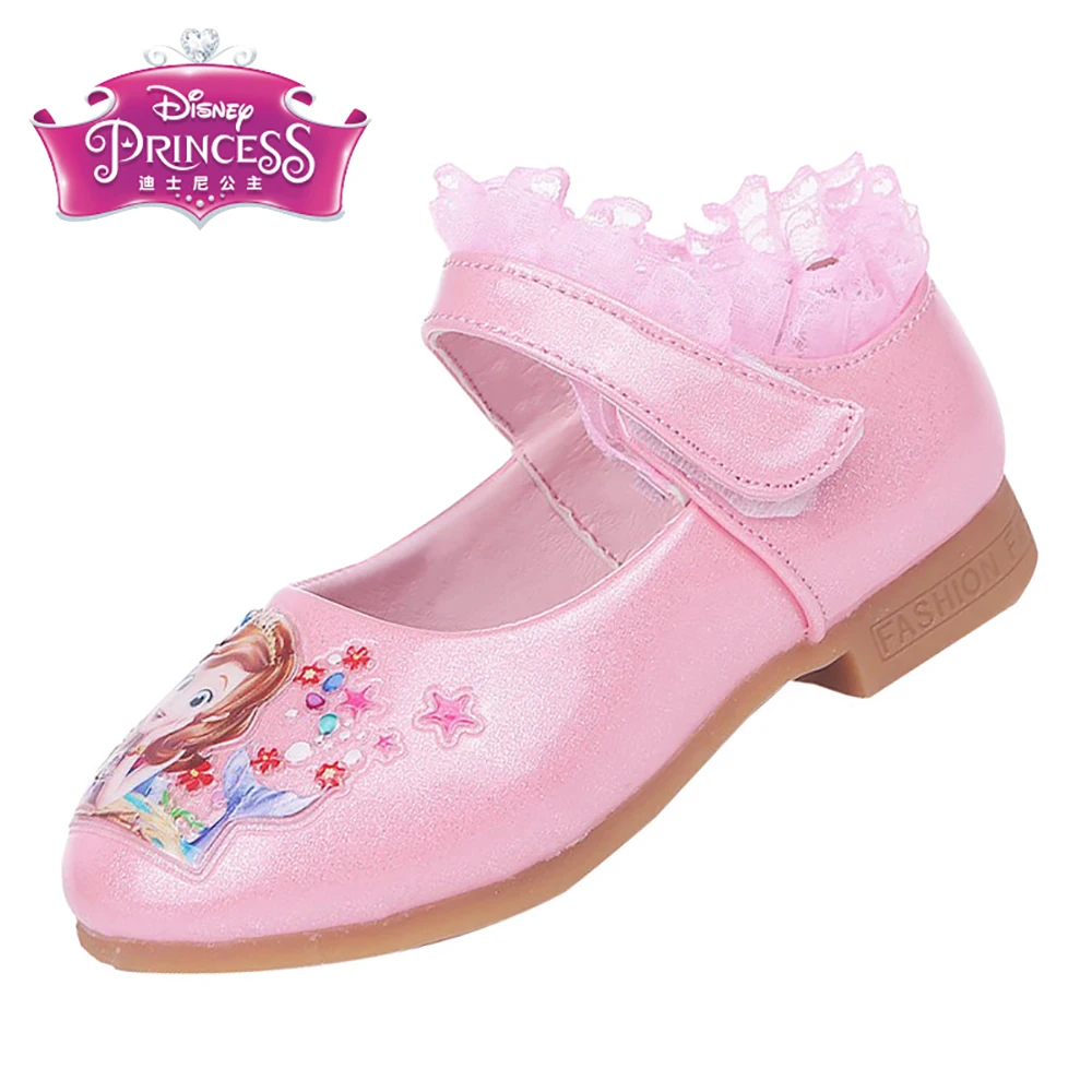 

Новинка 2022, детская повседневная обувь Disney для весны и лета, туфли для девочек с принтом милой принцессы Софии, детская модная легкая Улична...