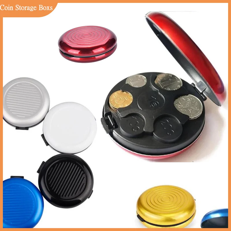 

2023 Round Euro Coin Dispenser Storage Coins Purse Wallet For Euro Coins Change Box Holder Euro Coin Organizer Free Shipping