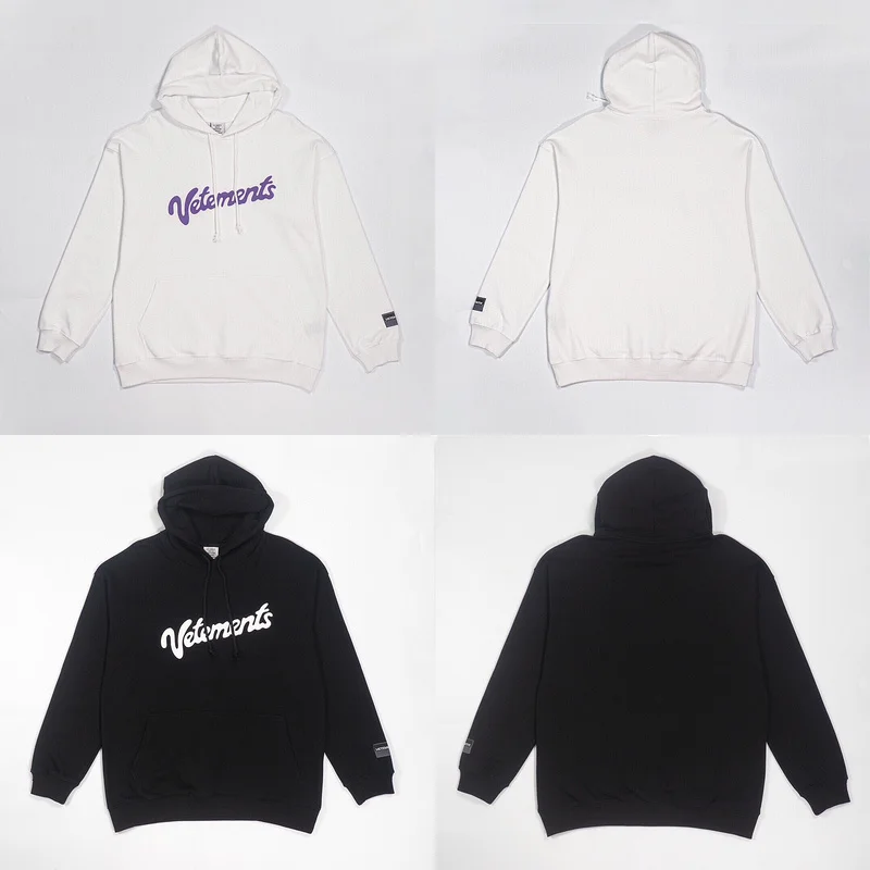 

Best Version Vetements Logo Printed Women Men Oversized Cotton Sweatshirt Hoodie Hiphop Streetwear Men Cotton Hoodies Pullover