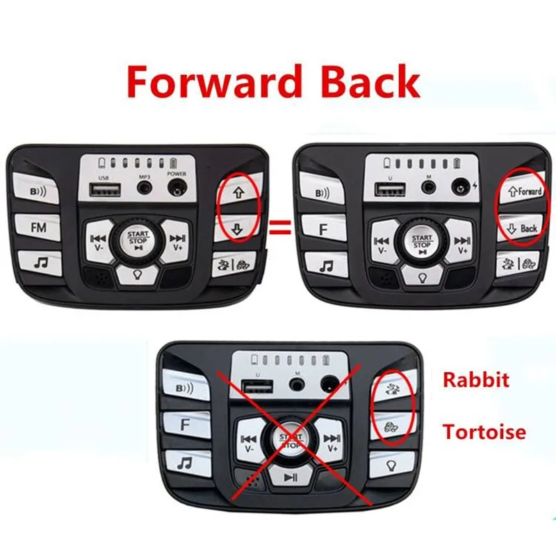 Multi-functional player child riding electric car controller 12V 24V baby stroller central JR1927M JR1956G |