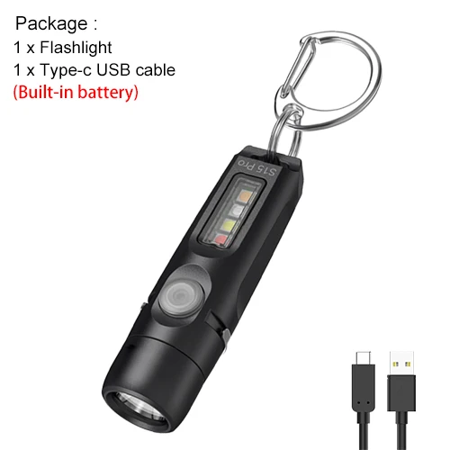 

Мини-фонарик Amanfire S15PRO 800LM, портативный магнитный брелок, светодиодный фонарик Type-C, многофункциональный маленький брелок-фонарик