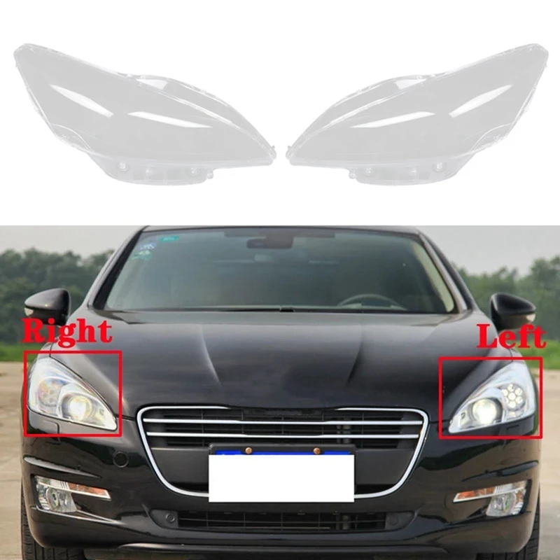 

Car Headlight Shell Lamp Shade Transparent Lens Cover Headlight Cover For Peugeot 508 2011-2014