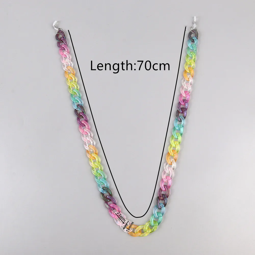 Новая матовая Цветная Акриловая цепочка AB для очков женщин шнур держателя