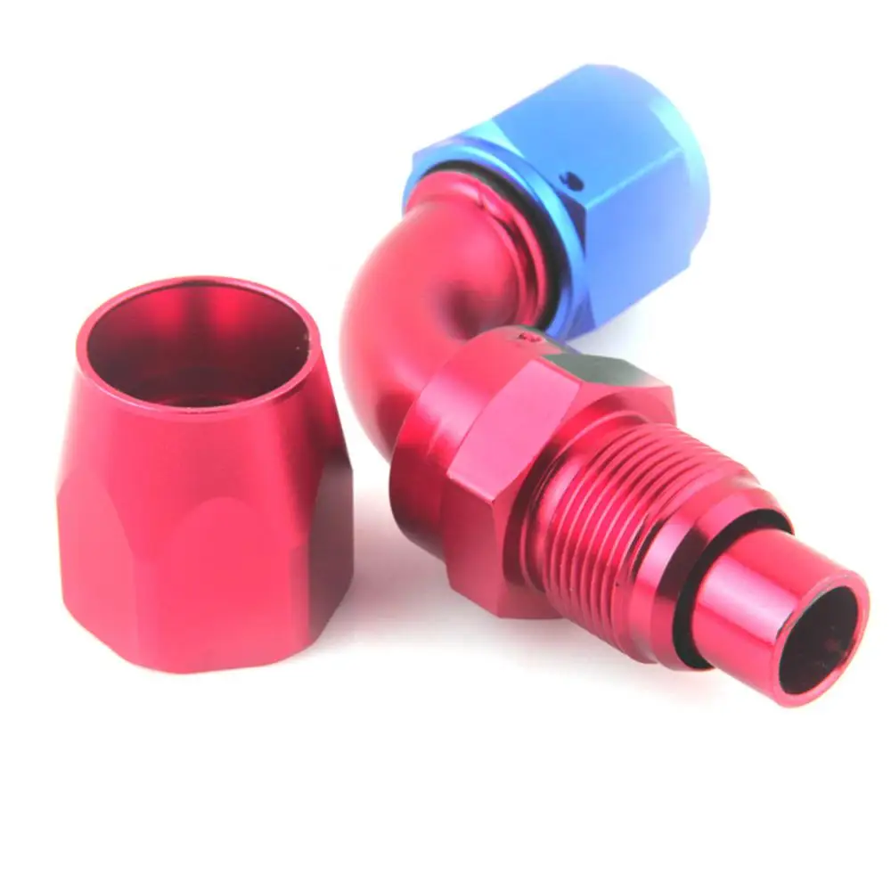 

0 ° 45 ° 90 ° 180 ° автомобильный топливный соединитель шланг AN10 с масляным охлаждением быстрое поворотное соединение радиатора трубка фитинг а...