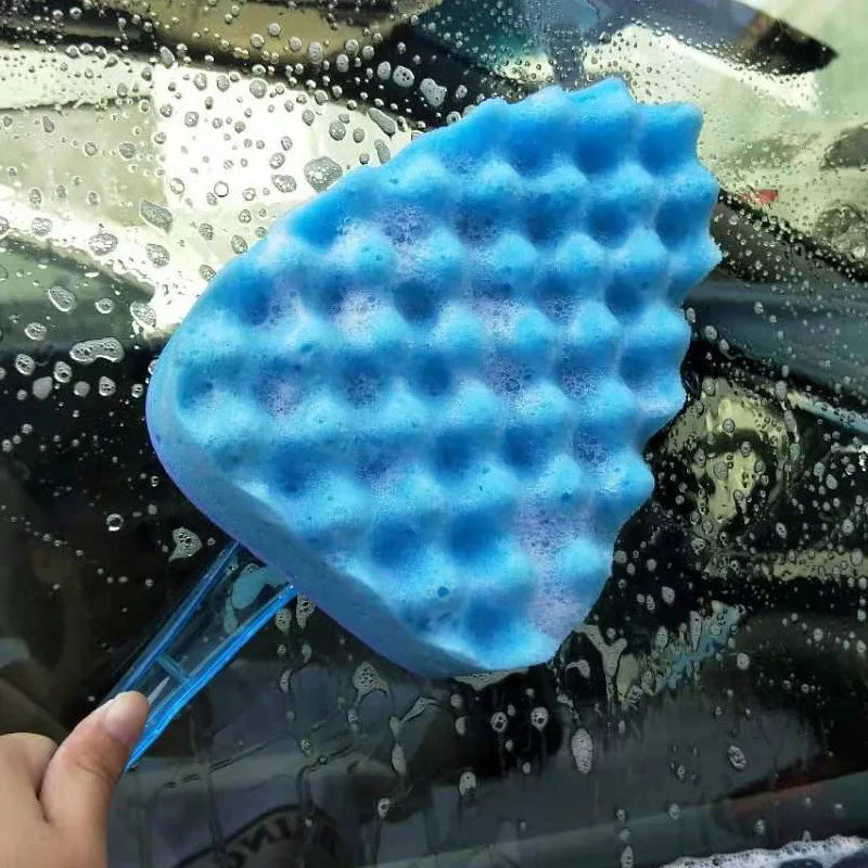 

Car Wash Sponge Brush Car Wash Tool Car Wipe Car Sponge Coral Honeycomb Handle Sponge Triangle Sponge Brush Easy To Clean