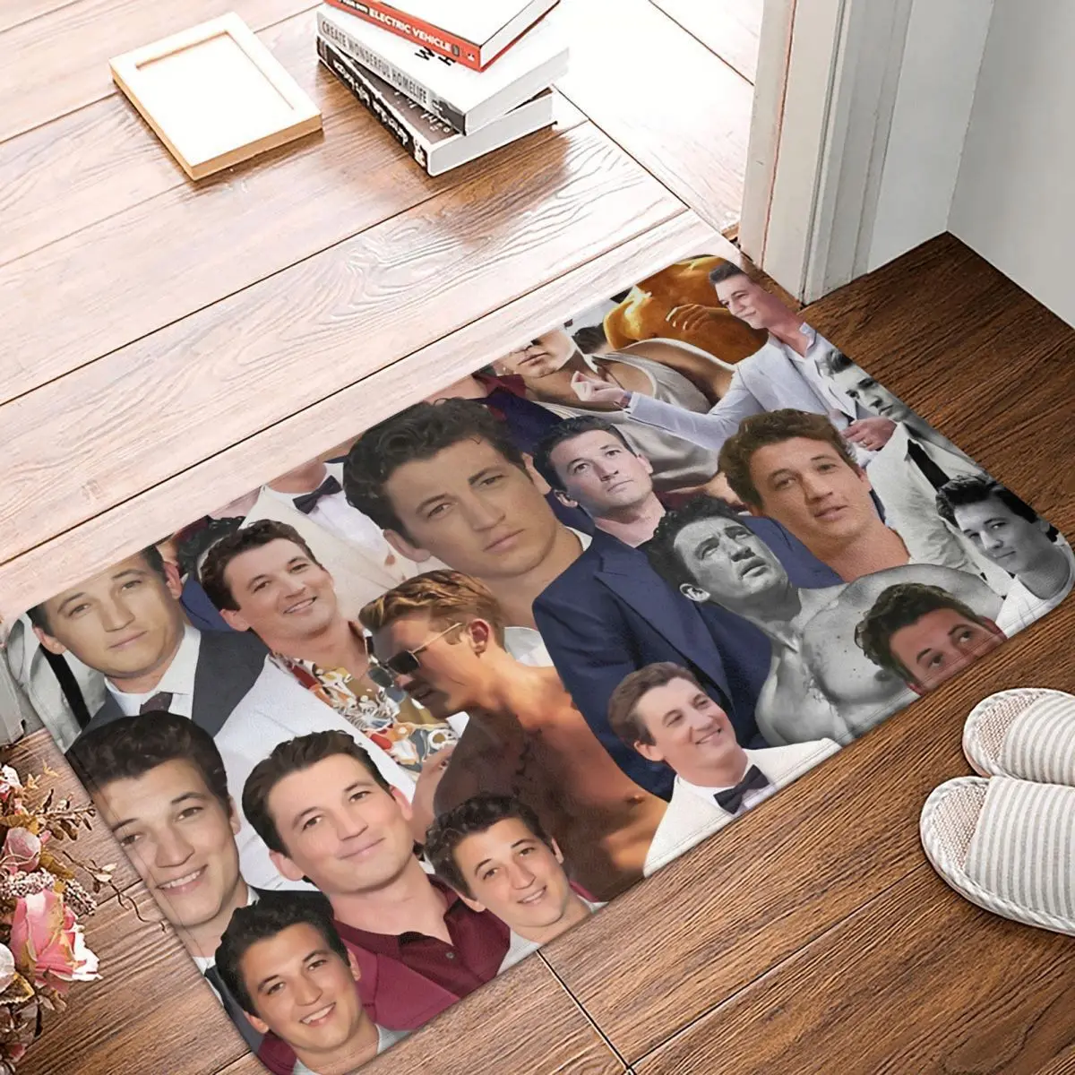 

Bath Mat Miles Teller Photo Collage Rug Home Doormat Kitchen Carpet Decor