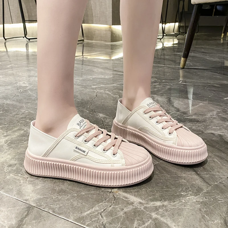 

Women Flats Shoes 2023 New Spring Sport Casual Shoes Designer Platform Sneakers Ladies Running Shoes Lace Up Hiking Zapatillas