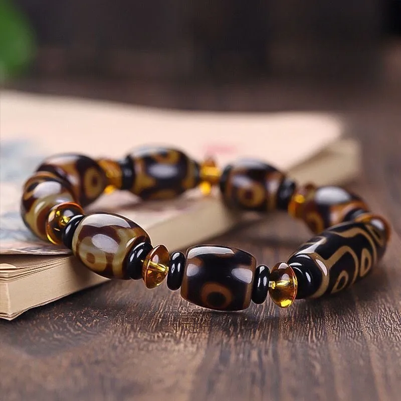 Женский браслет из агата халцедона Будды бусины ретро этнический стиль для