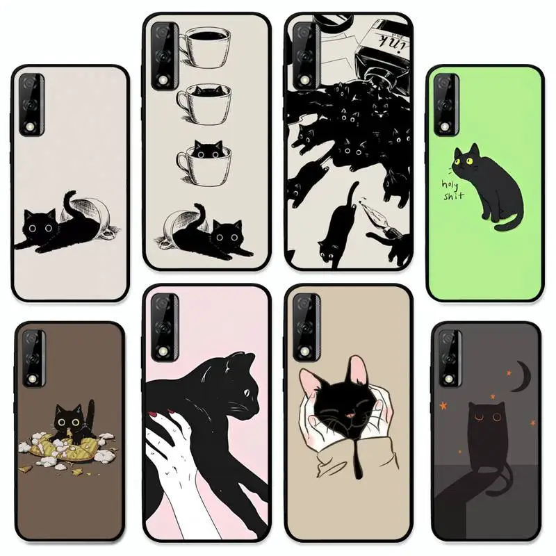 

Cat Cute art Phone Case for Huawei Y 6 9 7 5 8s prime 2019 2018 enjoy 7 plus