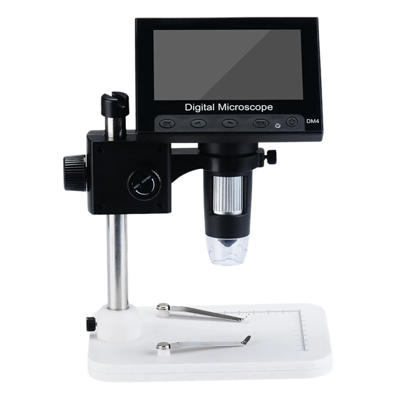 

DM4 USB Electron Microscope 4.3 Inch LCD Monitor 1000X VGA Digital Magnifier With 8 Leds+Stand For Repair Soldering