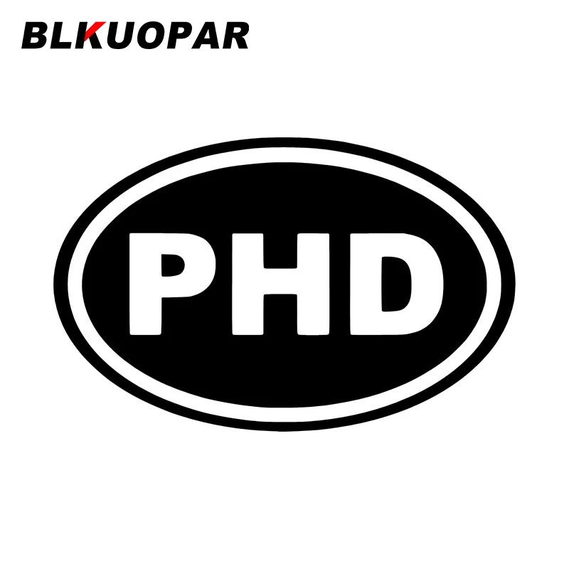 

Овальные автомобильные наклейки BLKUOPAR PHD, устойчивая к царапинам графическая персональная наклейка для багажника, холодильника, мотоцикла, ...