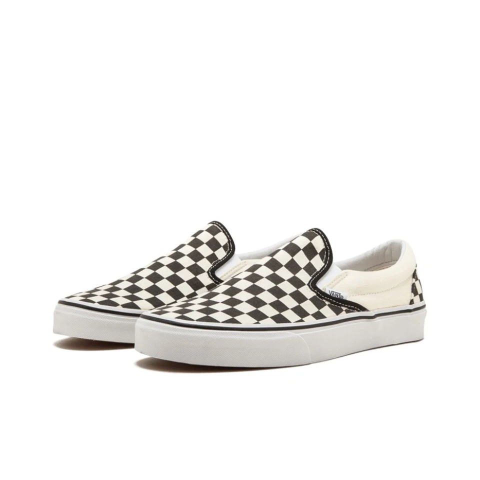 Фото Оригинальные парусиновые слипоны для скейтборда Vans с низким вырезом, унисекс, женская и мужская обувь, кроссовки, обувь VN-0EYEBW №3