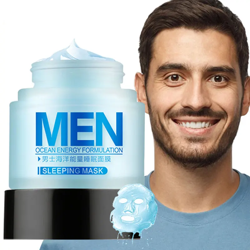 

Men Sleeping Mask Moisturizing Nourish Brighten Repair Improve Rough Acne Oil Control No-Wash Anti-Wrinkle Firming Skin Care 70g