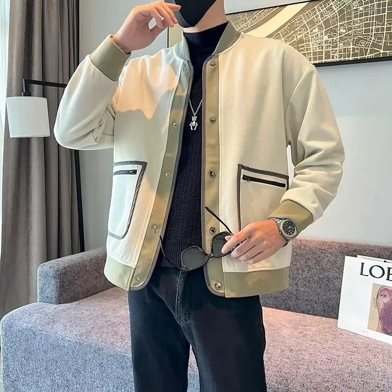 Новинка Осень 2022 мужская повседневная куртка Модный Цветной джемпер Молодежный