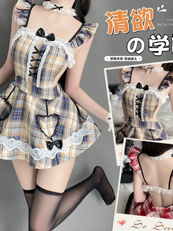Новые милые девушки сексуальные JK кружевные платья в студенческом стиле модное