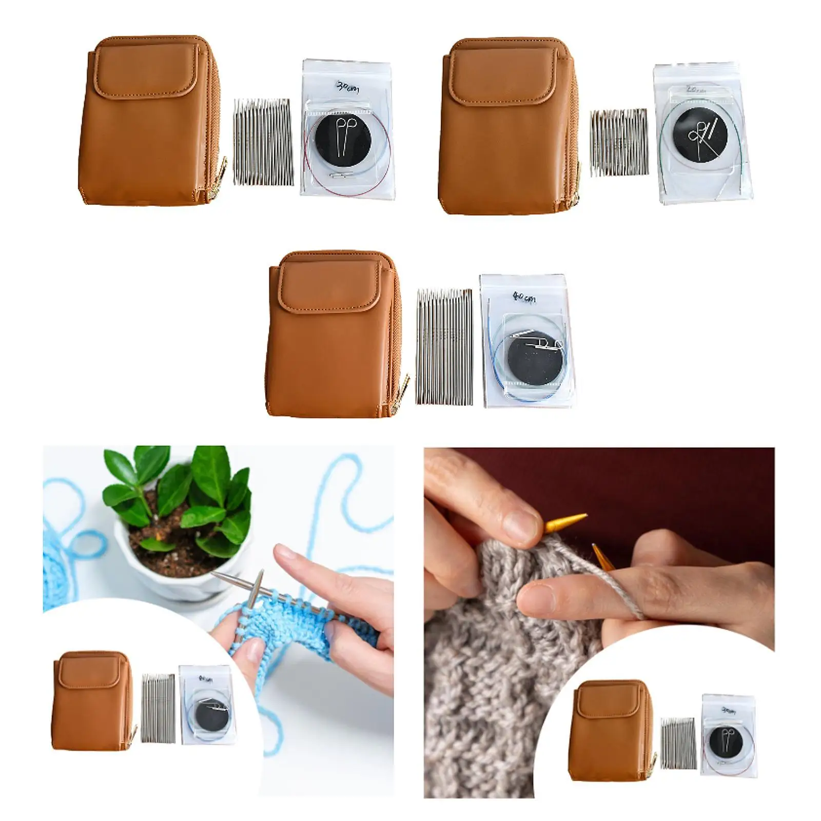 Набор круглых спиц инструменты для вязания домашние портативные крючки своими