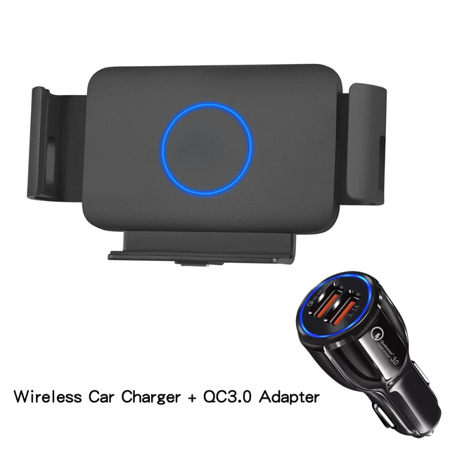 

2023New Clamping Car Wireless Charger for Samsung Galaxy Z Fold 3 2 Note20 S20 iPhone 12 11 13 Max Air Vent Mount Phone Holder