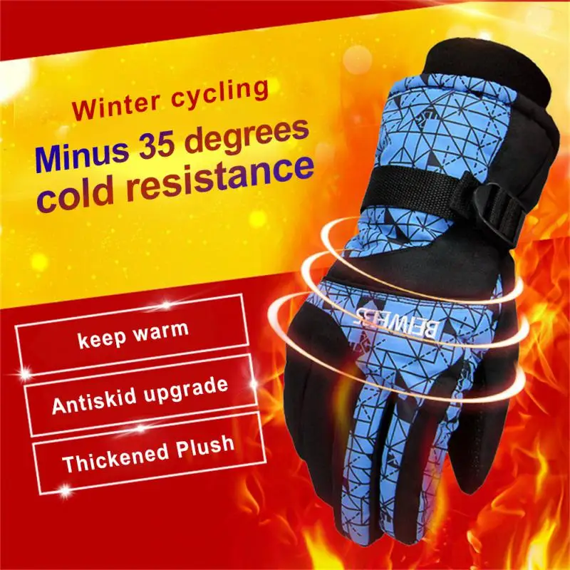 

Winter Snowboard Ski Gloves Non-slip Touch Screen Waterproof Motorcycle Cycling Fleece Warm Snow Gloves For Men Women
