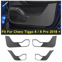 carbon fiber look car door anti kick pad side mat protector cover sticker for chery tiggo 8 8 pro 2018 2021 interior parts