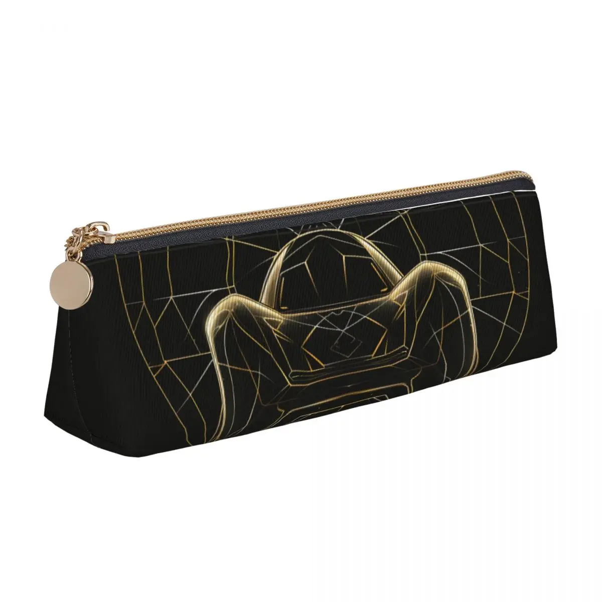

Dazzling Sports Car Triangle Pencil Case Astro Geometry Minimalist Art Stationery Zipper Pencil Boys Fashion Leather Pen Bags