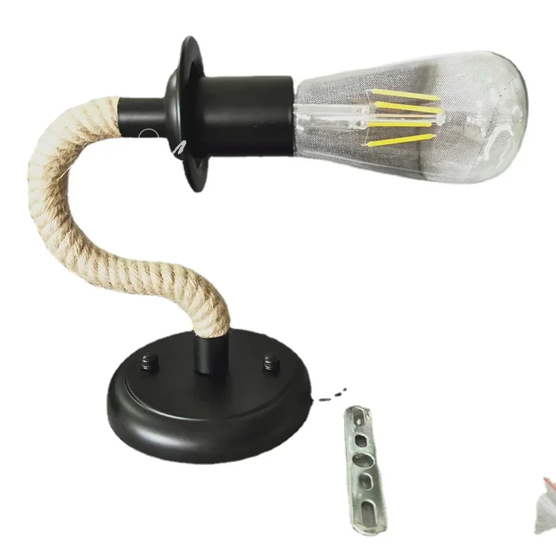 Кантри пеньковая веревка настенный светильник в стиле ретро настенное бра рядом