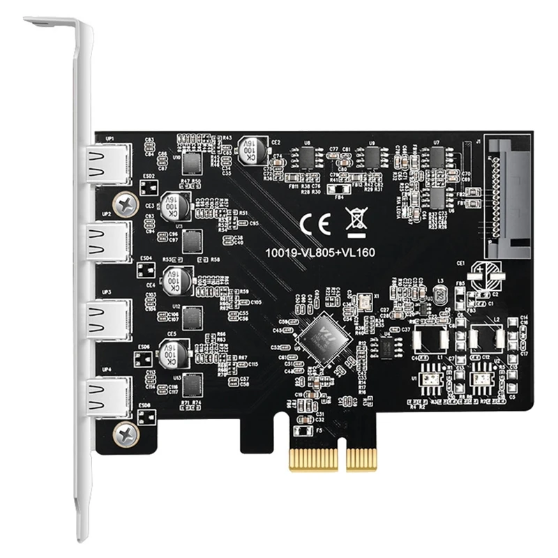 

Плата расширения PCIE на Type-C USB 3,1, 5 Гбит/с, 15 контактов, 4 порта SATA