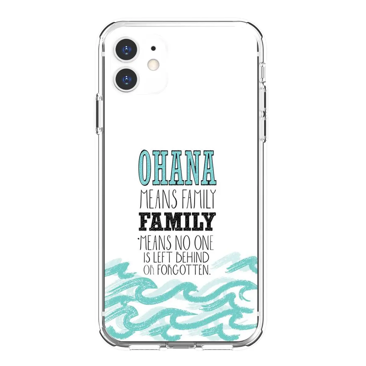 Ohana означает семейный Лило Стич Вдохновленный для iPhone 10 11 12 13 Mini Pro 4S SE 5C 6 6S 7 8 X XR XS