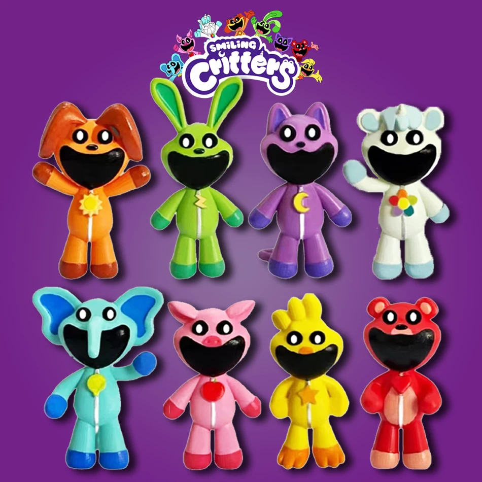 10 шт., улыбающиеся фигурки кошек, 8-11 см | AliExpress