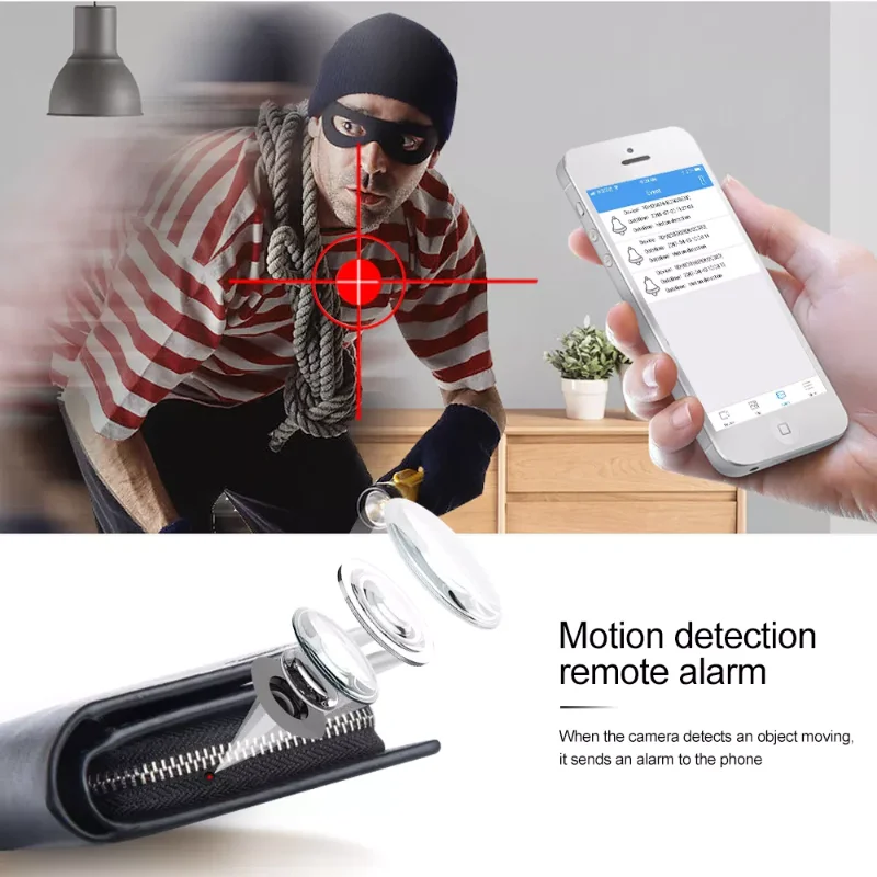 1080P HD портативная микро камера WIFI кошелек Камера мониторинг движения мужской