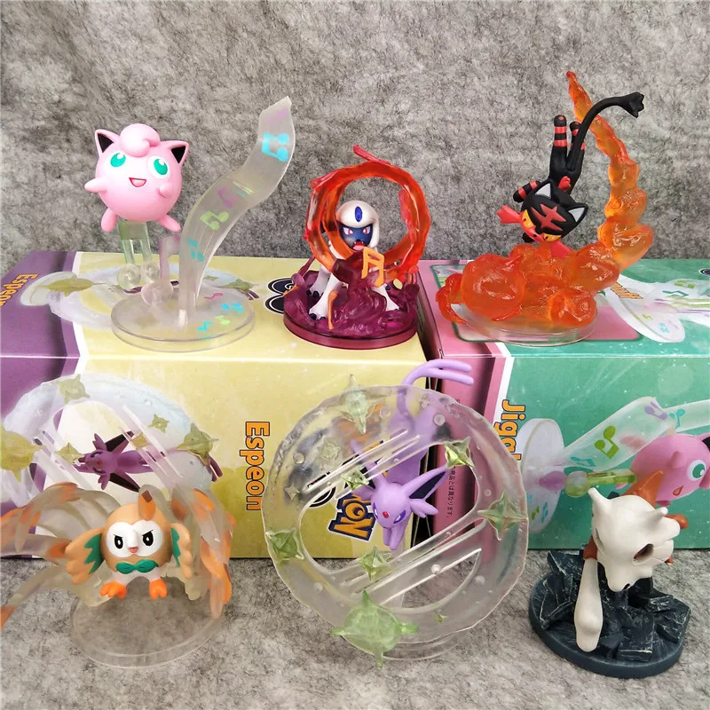 

Pokemon Kawaii Music Scene Modeling Eevee Family Anime Action Figure Model Anime Figure Car Accessories Decor Kids Toys Gift