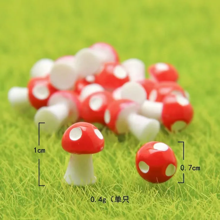 

Миниатюрные фигурки грибов из смолы 50/100 шт.