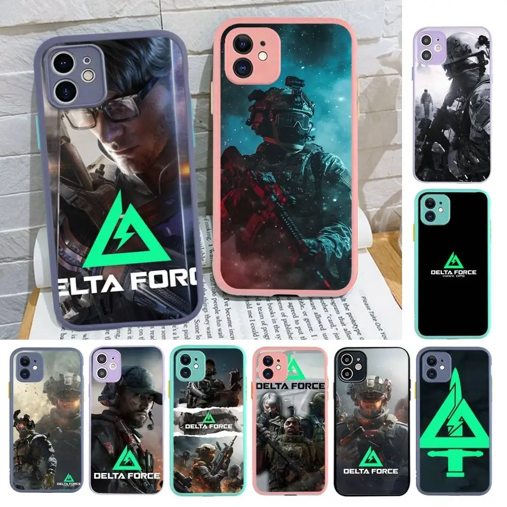 Фото Чехол для телефона Tactical Shooter Game Delta Force для iPhone Air 16 15 14 Plus 13 12 11 Pro Max, матовый, противоударный, с эффектом желе №2