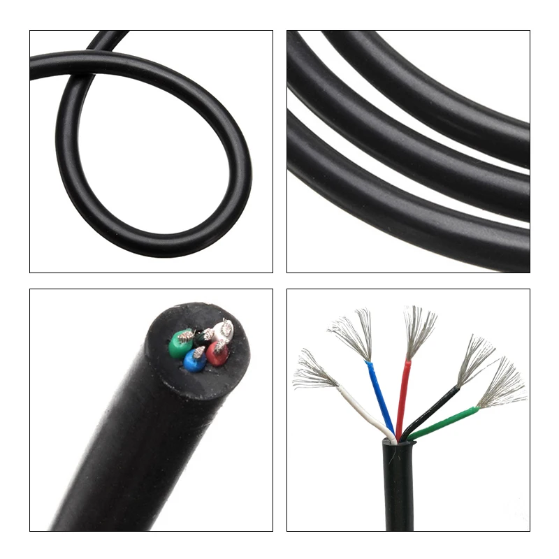 Электрический паяльник 1 м/2 м термостойкий 5-жильный силиконовый кабель с