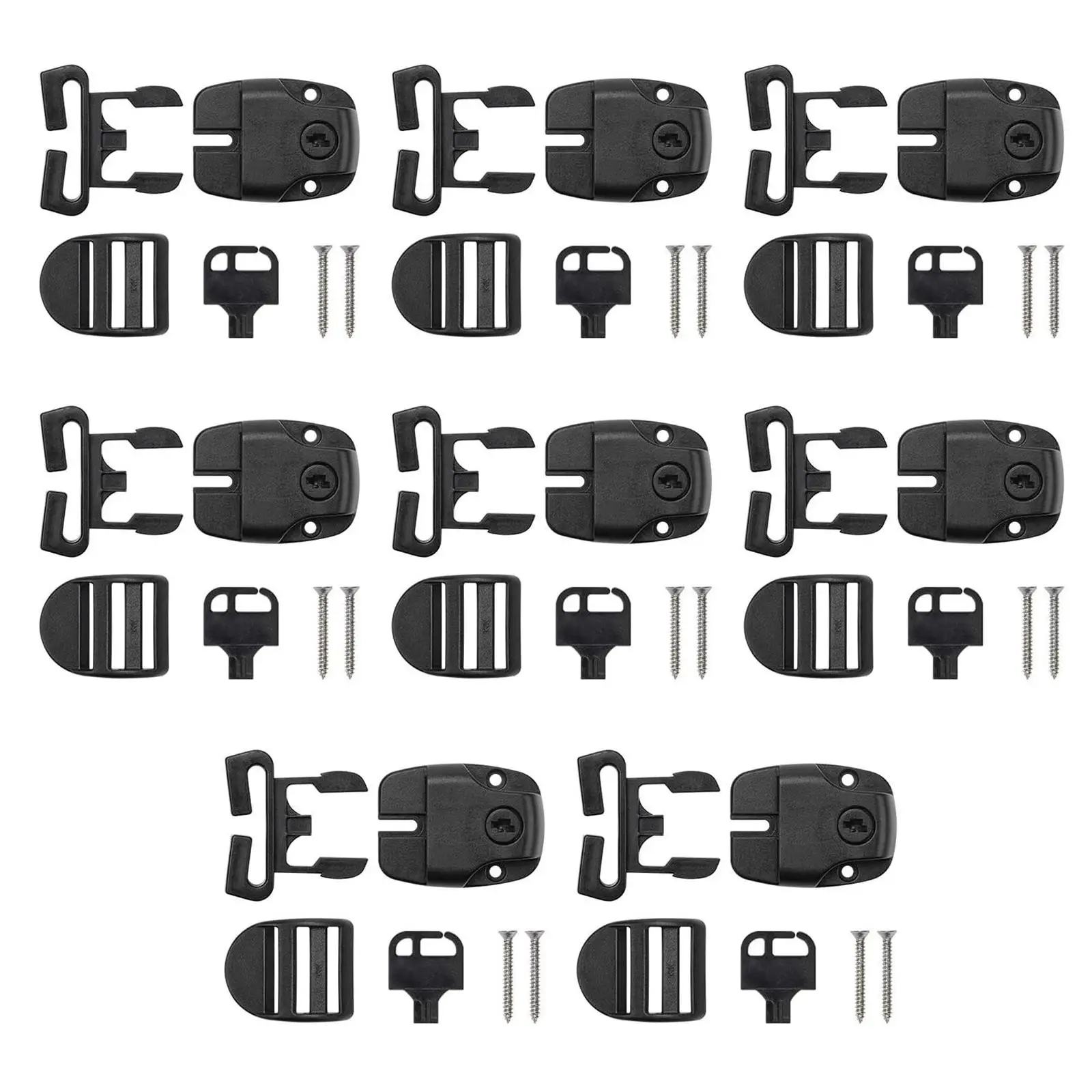 

8/Set SPA Hot Tub Cover Broken Repair Replaces latches Buckle Clip Buckles, Screws Accessories TubLocks