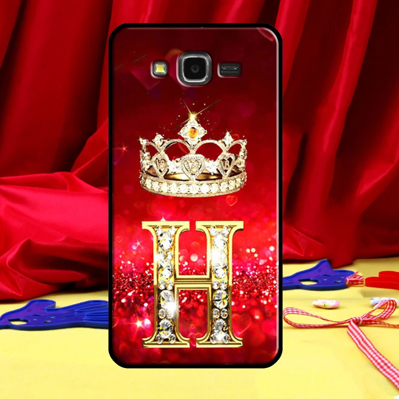 Red Diamonds Letter Case For Samsung Galaxy J1 J3 J5 J7 A3 A5 2016 2017 J8 J4 J6 Plus A6 A8 A7 A9 2018 Cover images - 6
