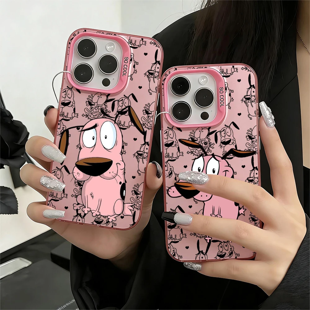 Фото Горячий чехол для телефона COURAGEOUS Cowardlys Dog для Samsung Galaxy S26 S25 S24 S23 S22 S21 Ultra Edge Plus 4G 5G с защитой от падения, матовый чехол №1