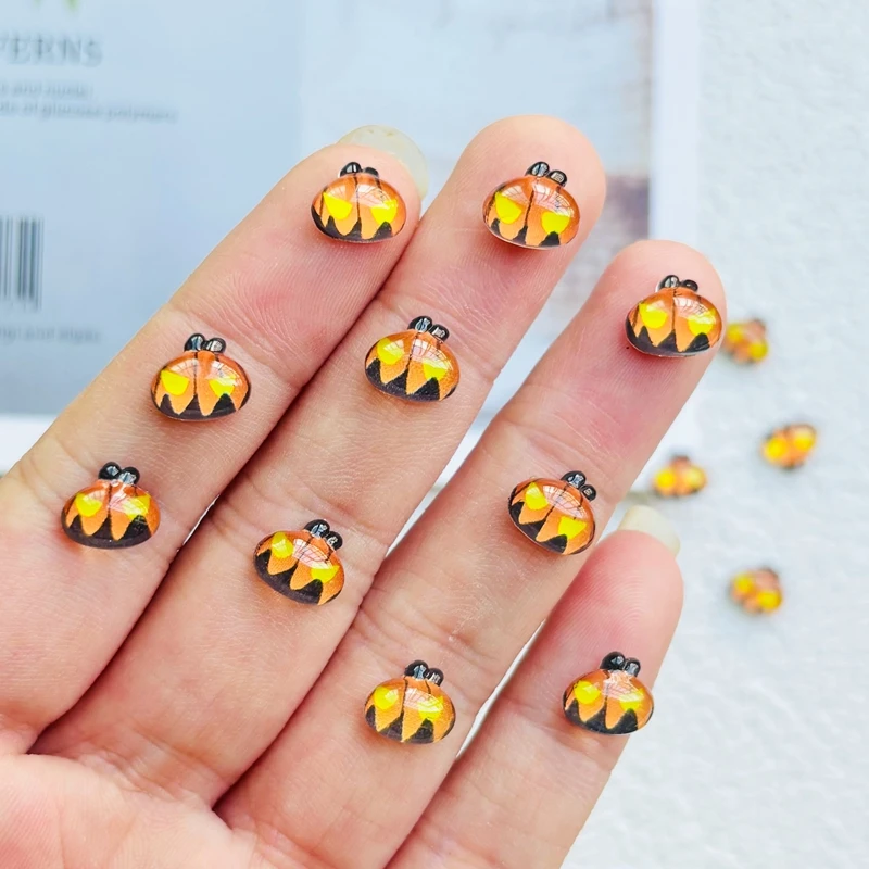 50 шт. мультяшная Резина готический Хэллоуин ужас искусство Тыква голова плоская