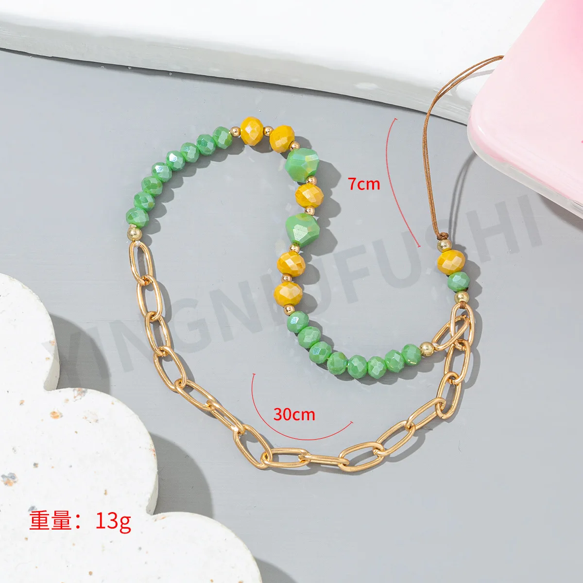 Korean Crystal Mobile Phone Chain Ladies Short Temperament Anti-lost Mobile Phone Lanyard Wholesale