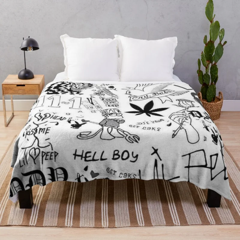 

Lil Peep Throw Blanket designer blankets